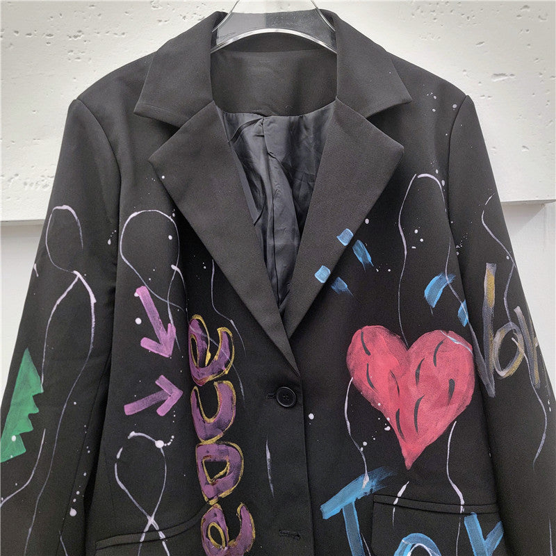Damer Oversized Blazer med konstnärliga broderier Mirla-Eva Jonsson