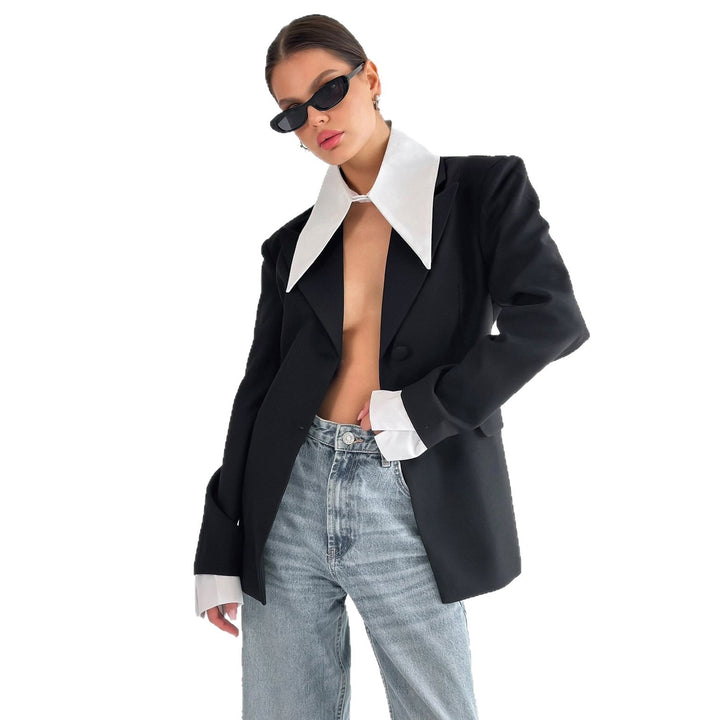 Damer Oversized Blazer med kontrasterande krage Mirla-Eva Jonsson