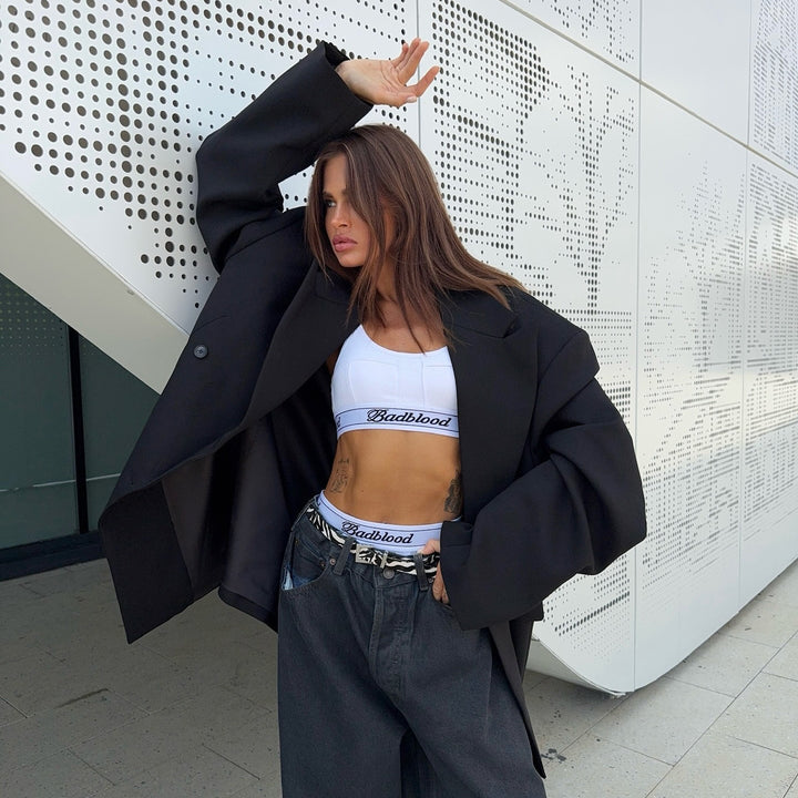 Damer Oversized Blazer med moderna detaljer Mirla-Eva Jonsson