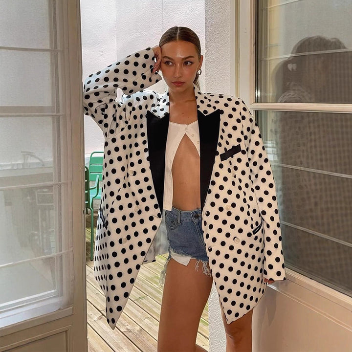Damer Oversized Blazer med prickar Mirla-Eva Jonsson