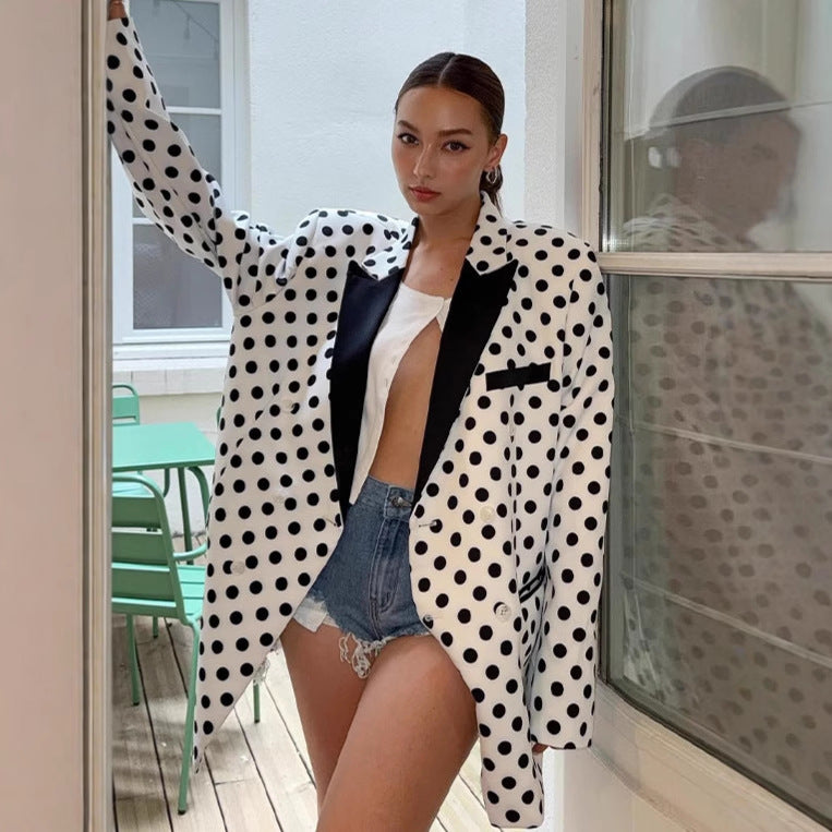 Damer Oversized Blazer med prickar Mirla-Eva Jonsson