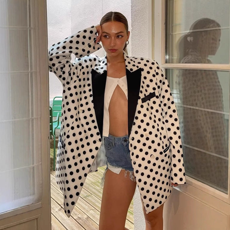 Damer Oversized Blazer med prickar Mirla-Eva Jonsson