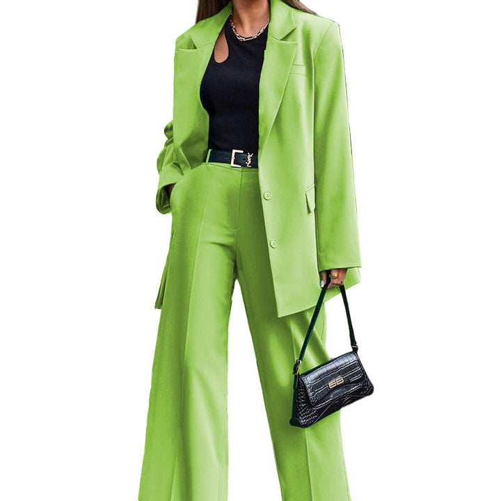 Damer Oversized Blazer och Vid Byxa Kombination Mirla-Eva Jonsson