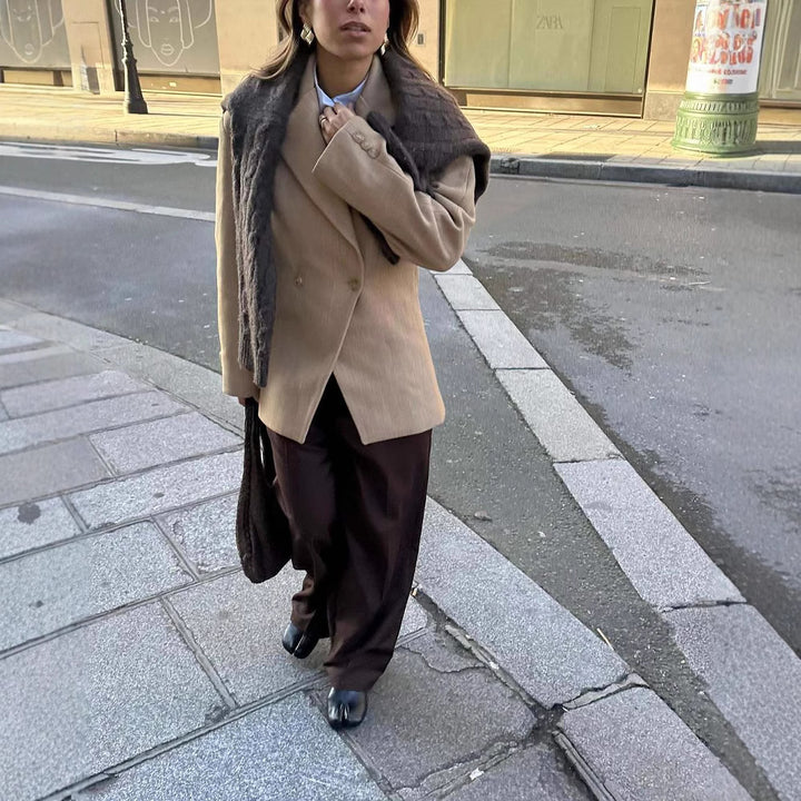 Damer Oversized Blazerjacka med dubbel knäppning och stiliga detaljer Mirla-Eva Jonsson