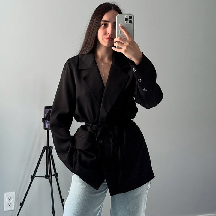 Damer Oversized Blazerjacka med midjebälte Mirla-Eva Jonsson