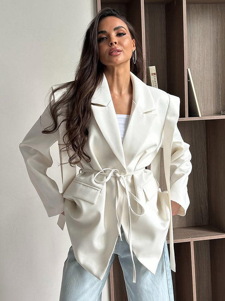 Damer Oversized Blazerjacka med midjeband Mirla-Eva Jonsson