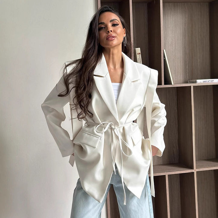 Damer Oversized Blazerjacka med midjeband Mirla-Eva Jonsson
