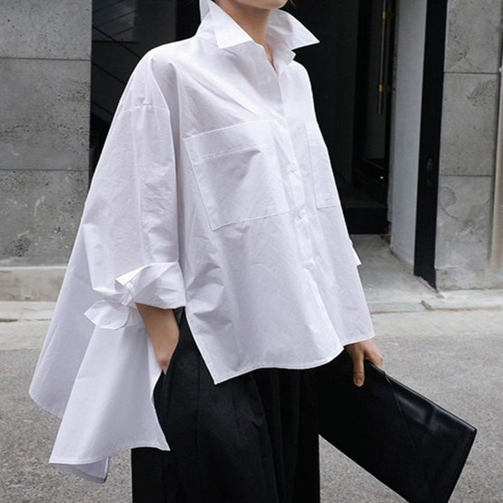 Damer Oversized Blus med Strukturerad Klippning och Moderiktiga Ärmar Mirla-Eva Jonsson