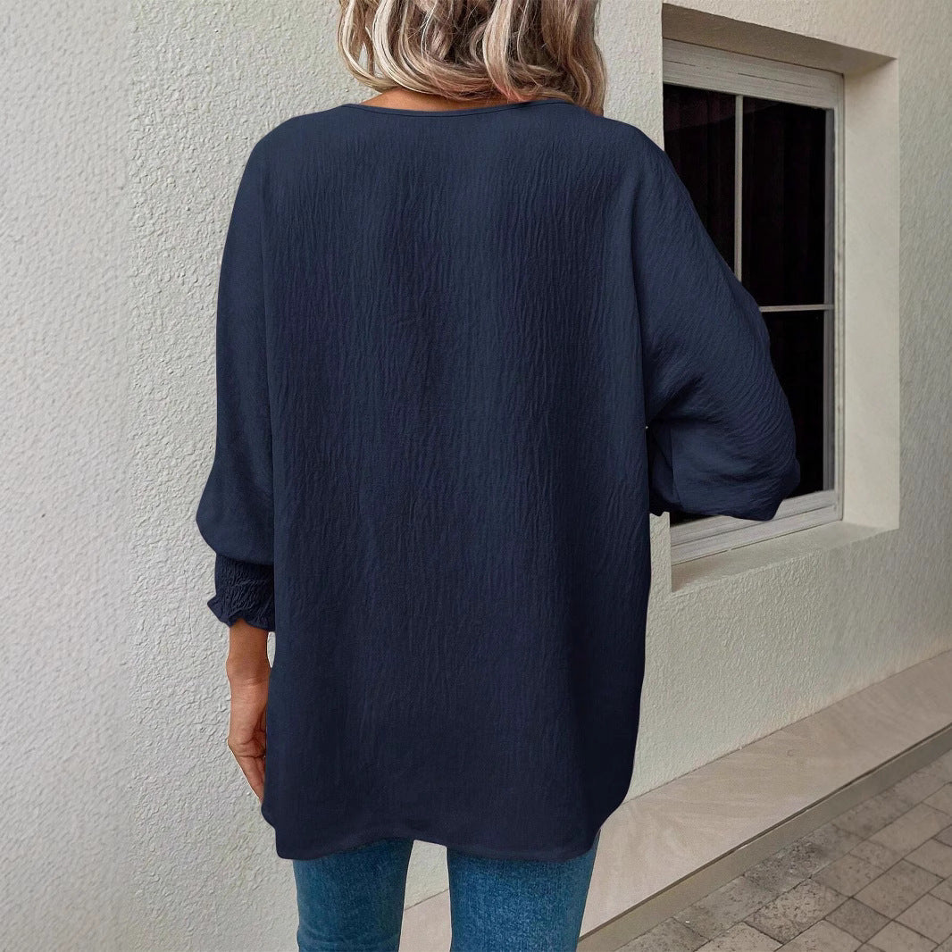 Damer Oversized Blus med avslappnad skärning och elastiska ärmar Mirla-Eva Jonsson