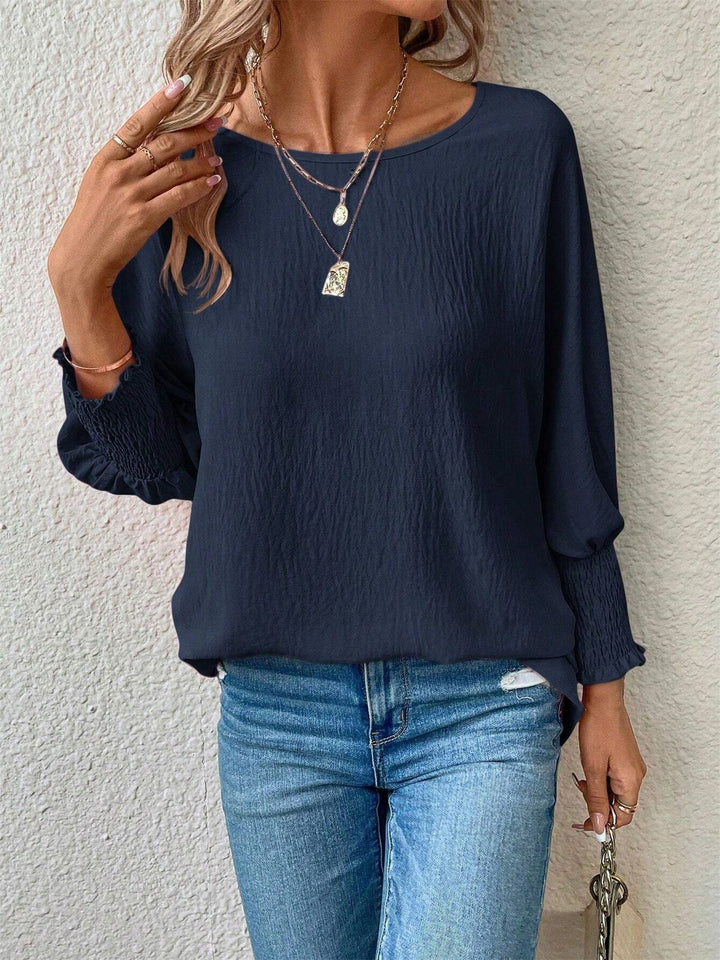 Damer Oversized Blus med avslappnad skärning och elastiska ärmar Mirla-Eva Jonsson