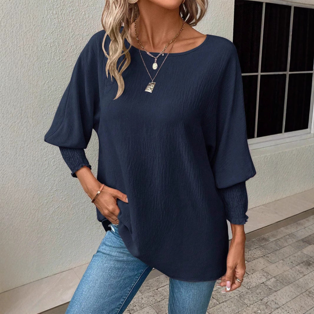 Damer Oversized Blus med avslappnad skärning och elastiska ärmar Mirla-Eva Jonsson