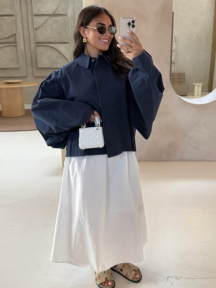 Damer Oversized Blus med dekorativa puffärmar Mirla-Eva Jonsson