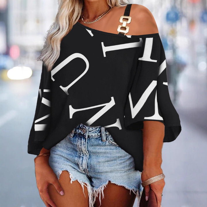 Damer Oversized Blusenskjorta med originell grafisk design Mirla-Eva Jonsson