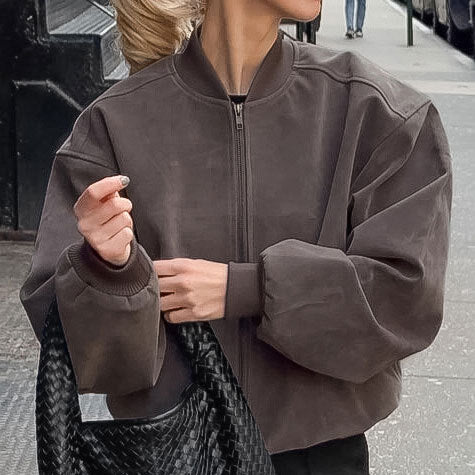 Damer Oversized Bomberjacka med voluminösa ärmar och ståkrage Eva Jonsson-Eva Jonsson