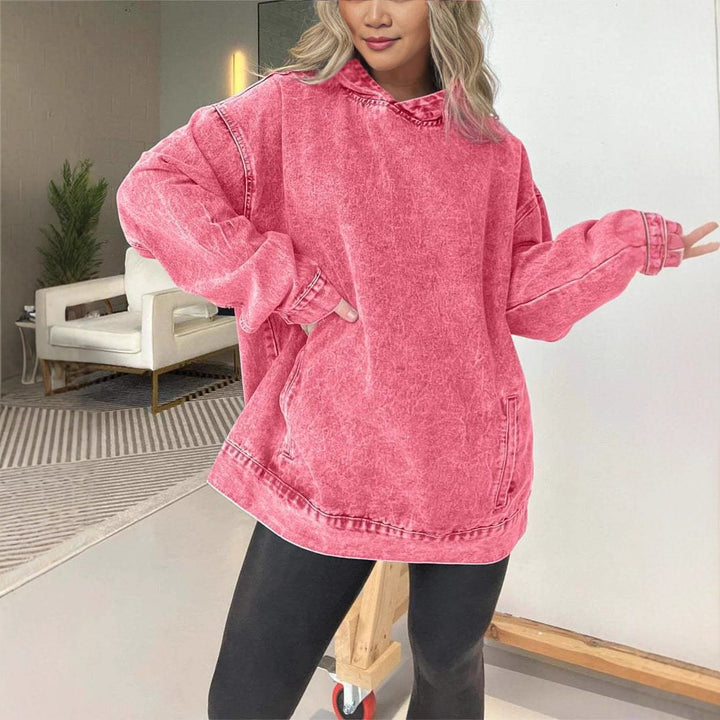 Damer Oversized Denim Hoodie Mirla-Eva Jonsson