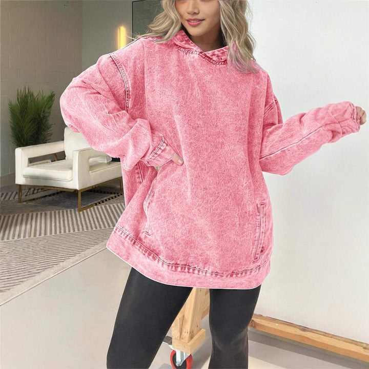 Damer Oversized Denim Hoodie Mirla-Eva Jonsson