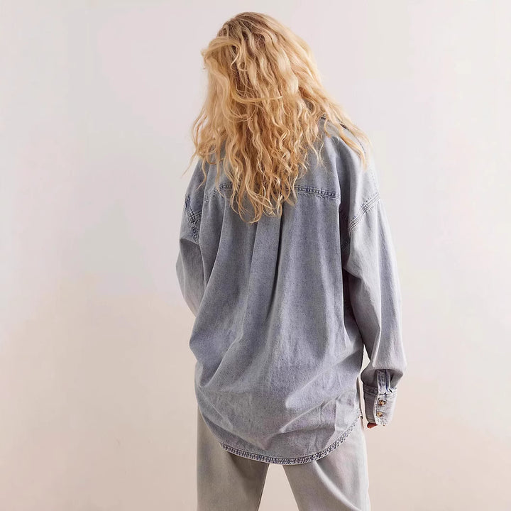Damer Oversized Denim Skjorta Mirla-Eva Jonsson