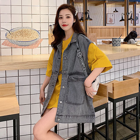 Damer Oversized Denim Väst Mirla-Eva Jonsson