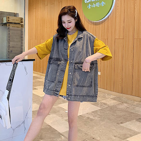 Damer Oversized Denim Väst Mirla-Eva Jonsson