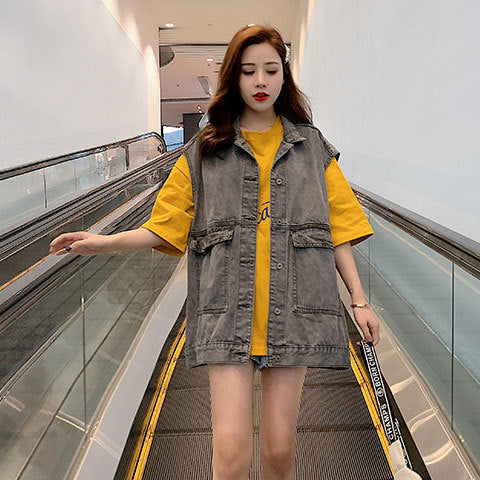 Damer Oversized Denim Väst Mirla-Eva Jonsson