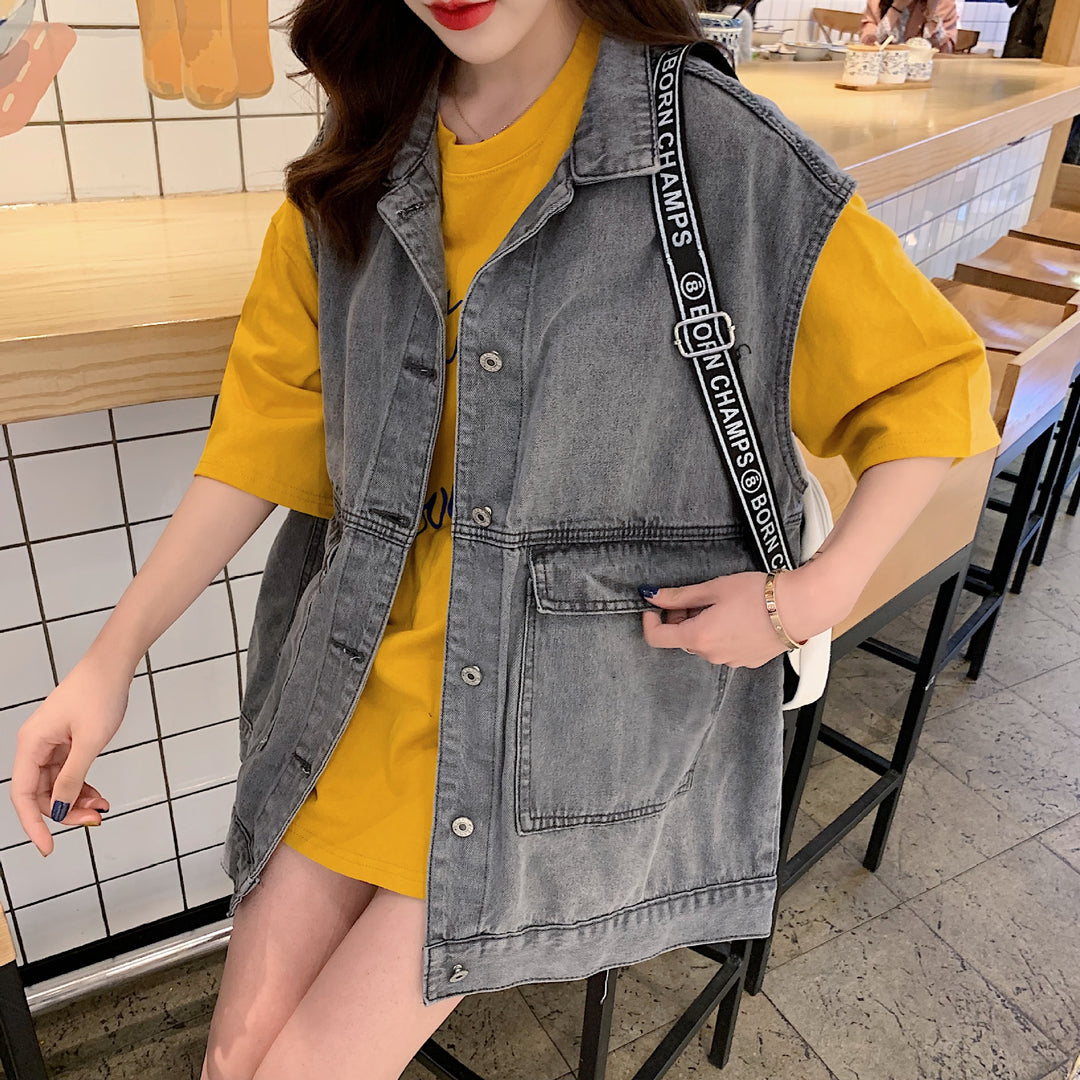 Damer Oversized Denim Väst Mirla-Eva Jonsson