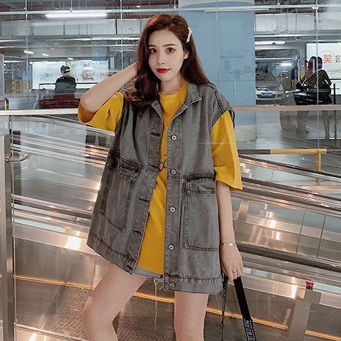 Damer Oversized Denim Väst Mirla-Eva Jonsson