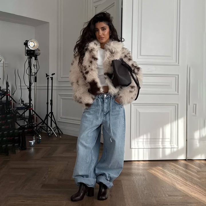 Damer Oversized Faux Fur Jacka Mirla-Eva Jonsson