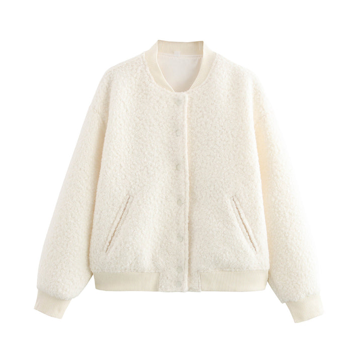 Damer Oversized Fleecejacka med knappstängning och sidofickor Mirla-Eva Jonsson