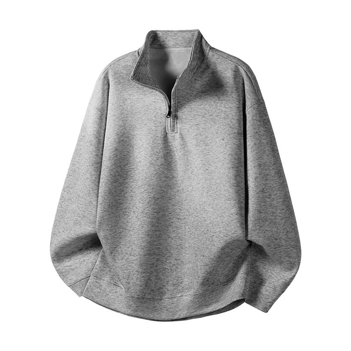 Damer Oversized Fleecetröja med halv öppen krage Eva Jonsson-Eva Jonsson