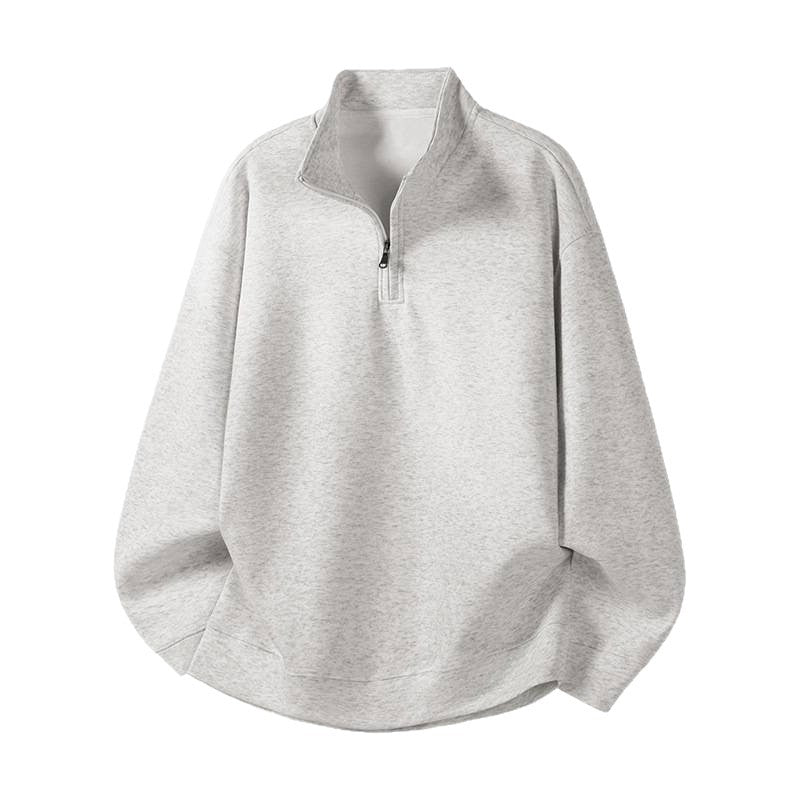 Damer Oversized Fleecetröja med halv öppen krage Eva Jonsson-Eva Jonsson