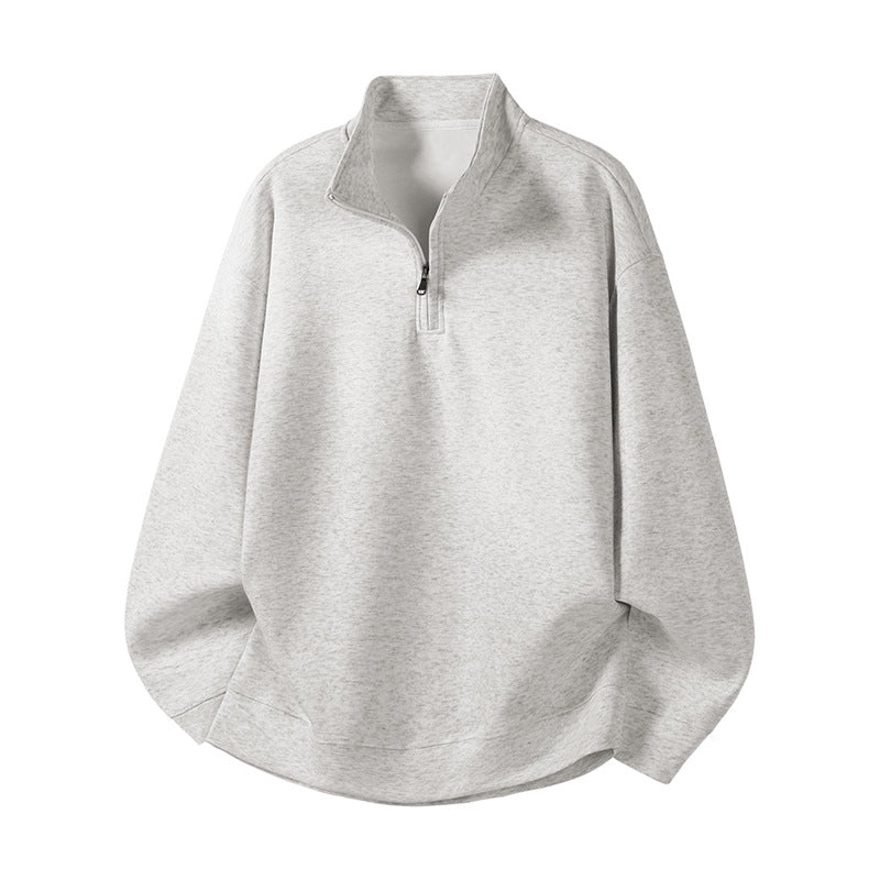 Damer Oversized Fleecetröja med halv öppen krage Eva Jonsson-Eva Jonsson