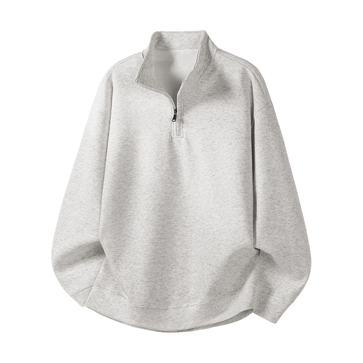 Damer Oversized Fleecetröja med halv öppen krage Eva Jonsson-Eva Jonsson