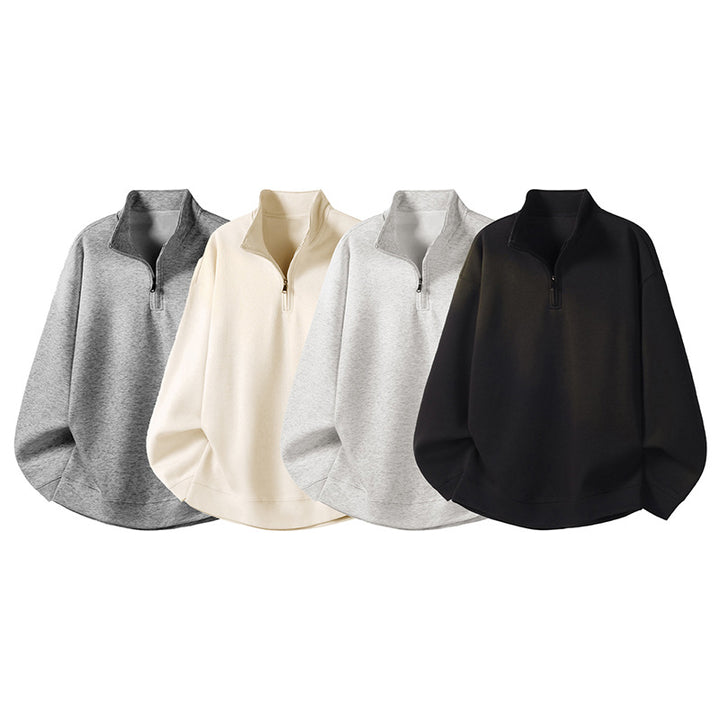 Damer Oversized Fleecetröja med halv öppen krage Eva Jonsson-Eva Jonsson