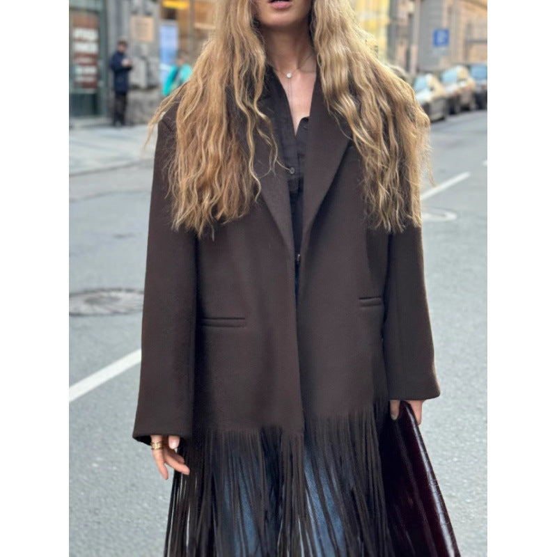Damer Oversized Fringejacka Mirla-Eva Jonsson