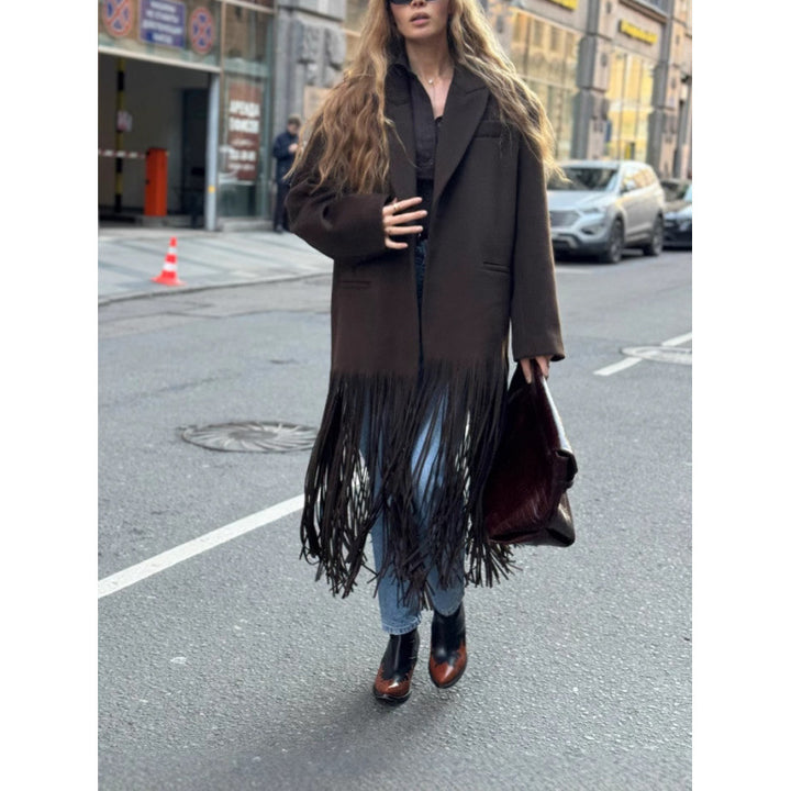 Damer Oversized Fringejacka Mirla-Eva Jonsson