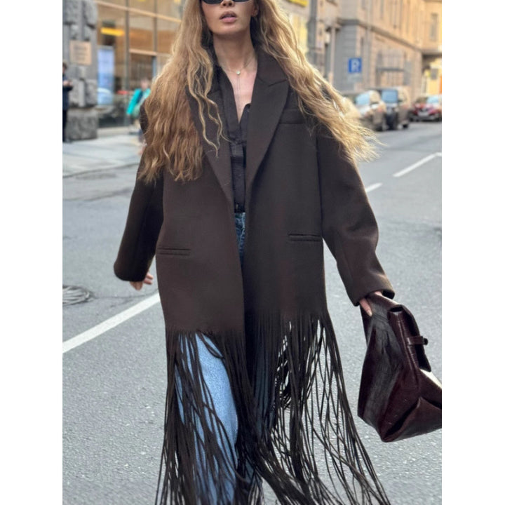 Damer Oversized Fringejacka Mirla-Eva Jonsson
