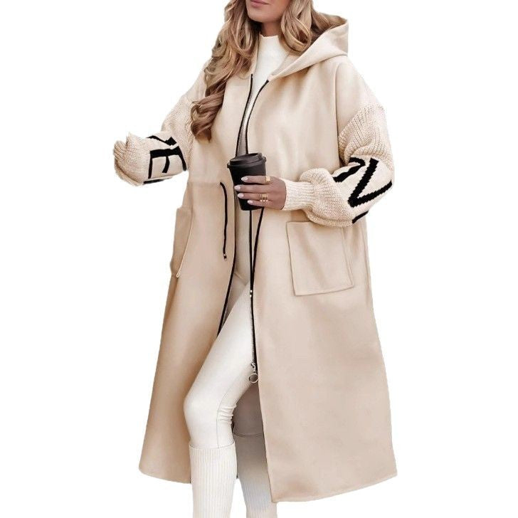 Damer Oversized Hooded Cloak med sid fickor och dragkedja Mirla-Eva Jonsson
