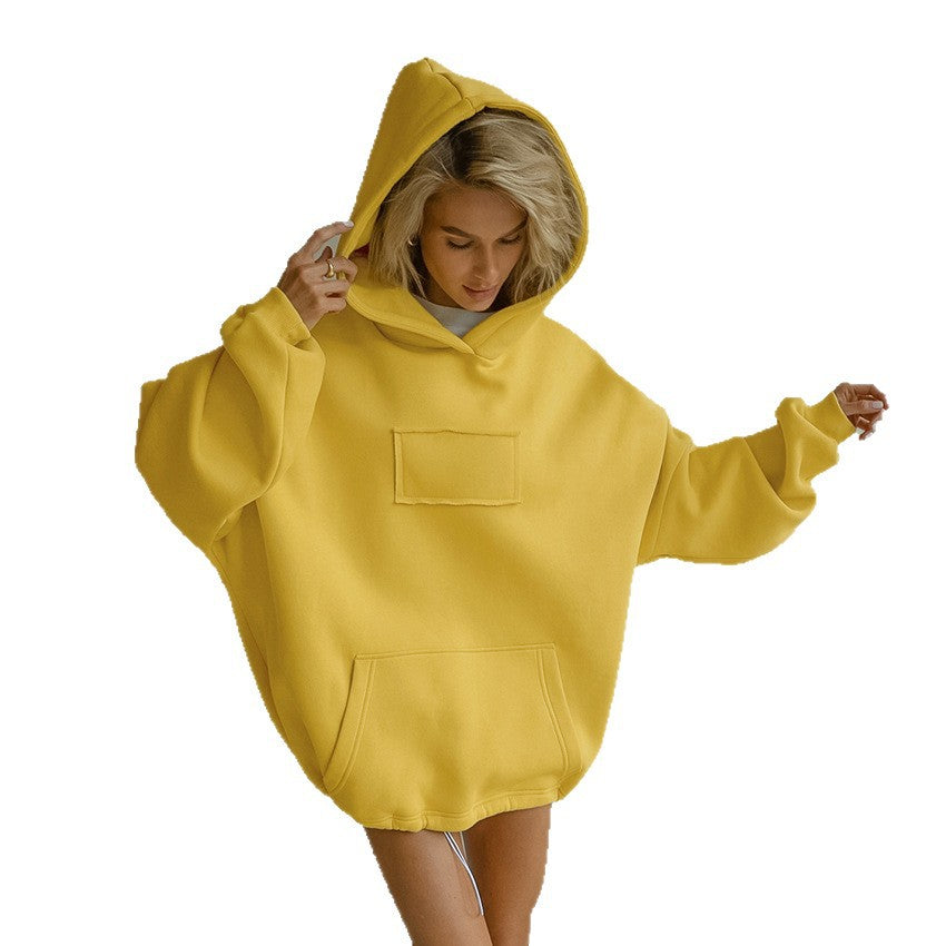Damer Oversized Hoodie med Känguruficka och Huvtröja Mirla-Eva Jonsson