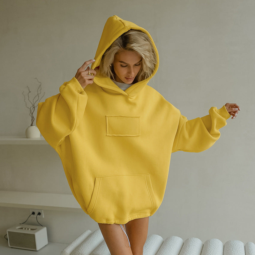 Damer Oversized Hoodie med Känguruficka och Huvtröja Mirla-Eva Jonsson