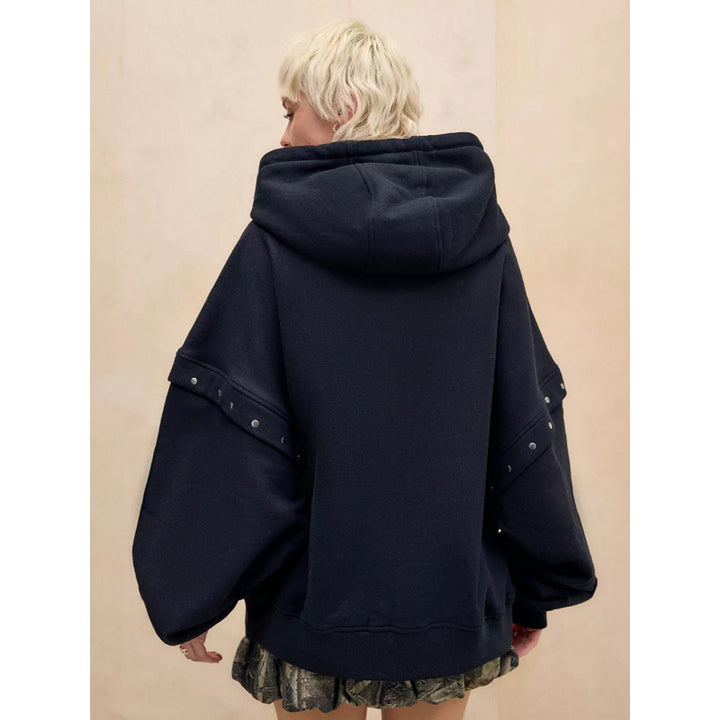Damer Oversized Hoodie med detaljrik tryck Eva Jonsson-Eva Jonsson