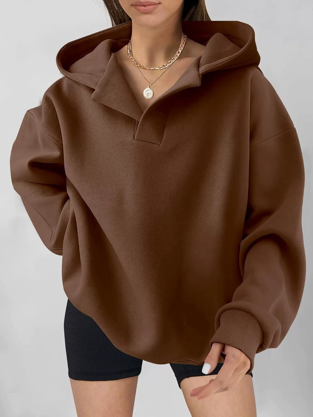 Damer Oversized Hoodie med mjukt fleece-material Mirla-Eva Jonsson