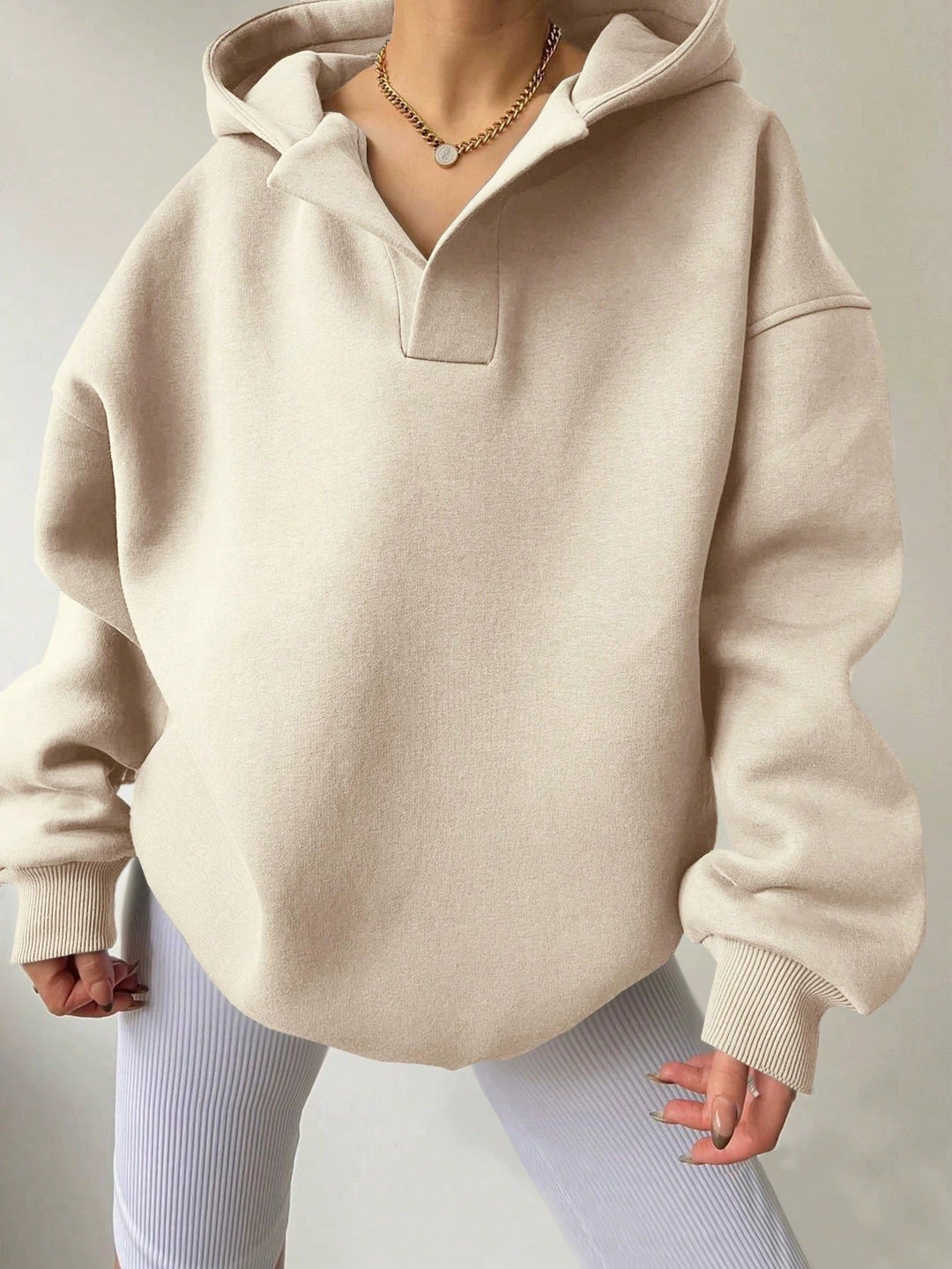 Damer Oversized Hoodie med mjukt fleece-material Mirla-Eva Jonsson