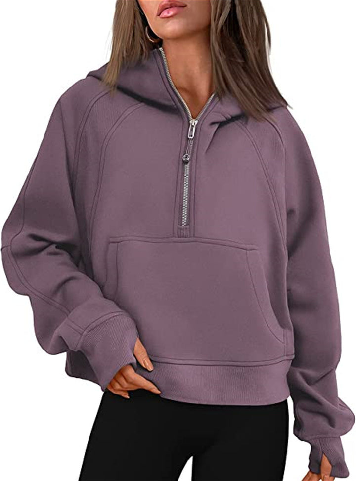 Damer Oversized Hoodie med praktisk känguruficka och dragkedja Mirla-Eva Jonsson