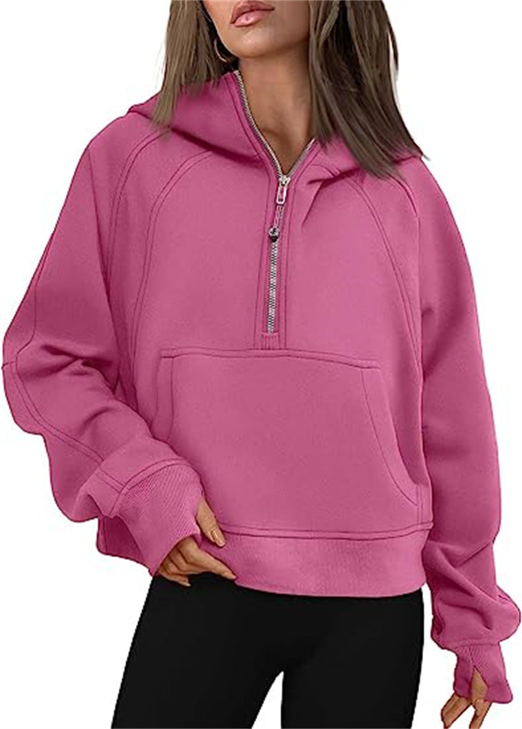Damer Oversized Hoodie med praktisk känguruficka och dragkedja Mirla-Eva Jonsson