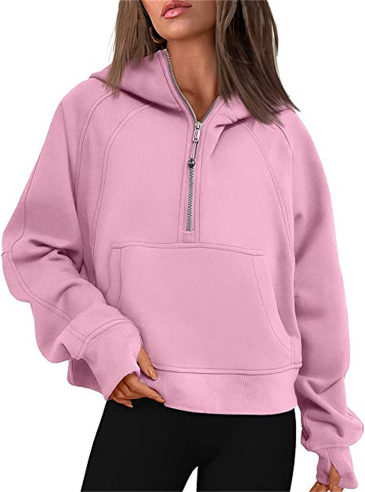 Damer Oversized Hoodie med praktisk känguruficka och dragkedja Mirla-Eva Jonsson