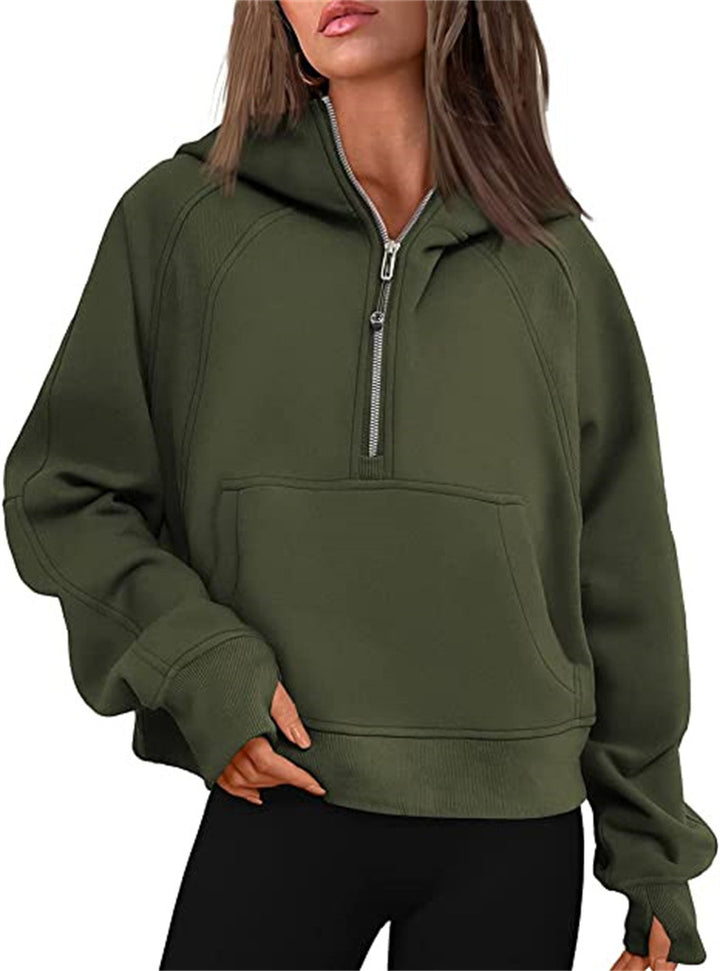 Damer Oversized Hoodie med praktisk känguruficka och dragkedja Mirla-Eva Jonsson