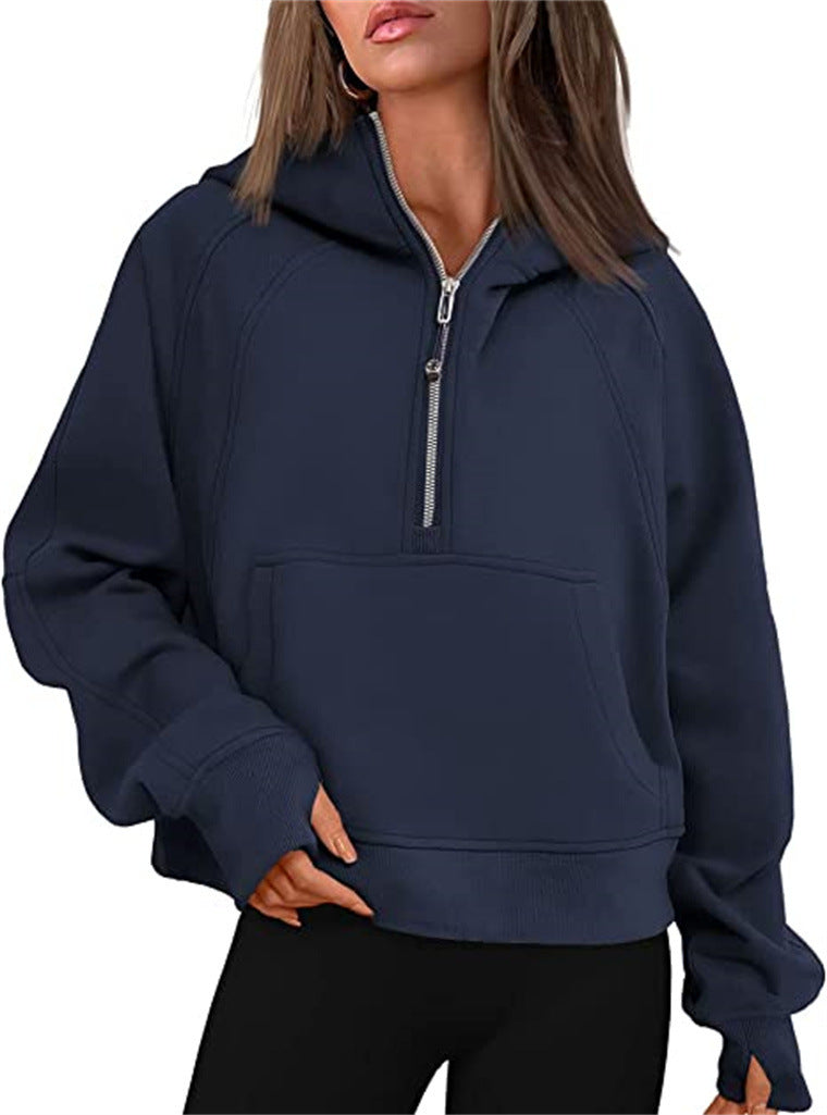 Damer Oversized Hoodie med praktisk känguruficka och dragkedja Mirla-Eva Jonsson