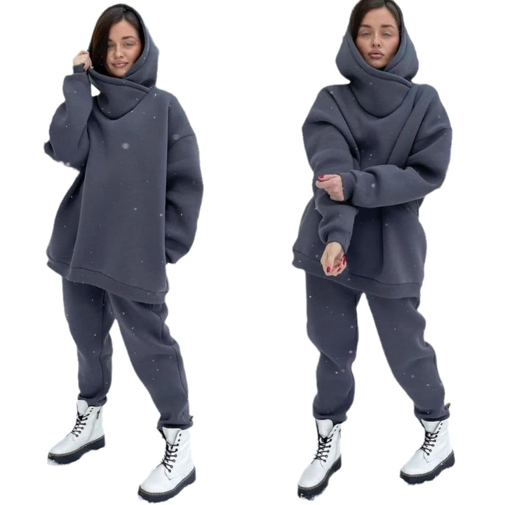 Damer Oversized Hoodie- och Joggingbyxor-Set Mirla-Eva Jonsson