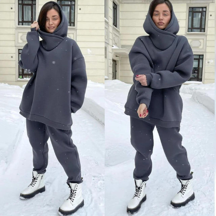Damer Oversized Hoodie- och Joggingbyxor-Set Mirla-Eva Jonsson