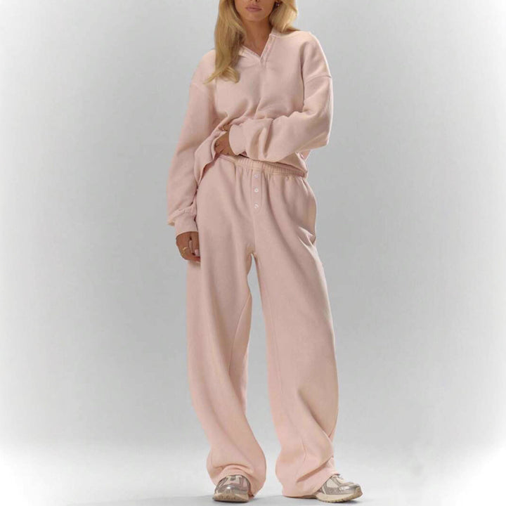 Damer Oversized Hoodie och vid Joggingbyxor Set Mirla-Eva Jonsson
